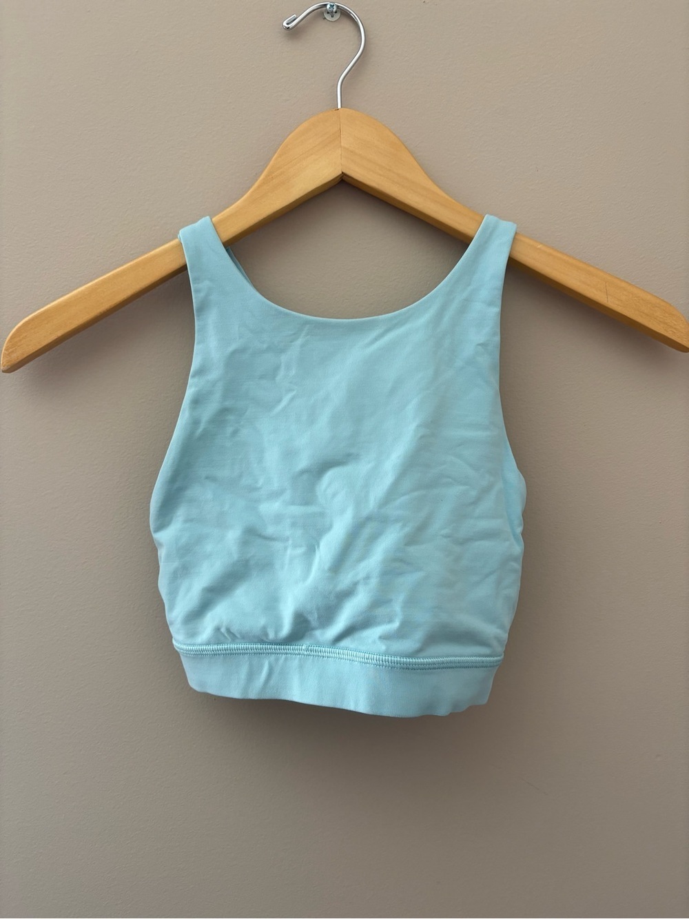 Lululemon Light Blue Sports Bra Size 2 with criss cross back